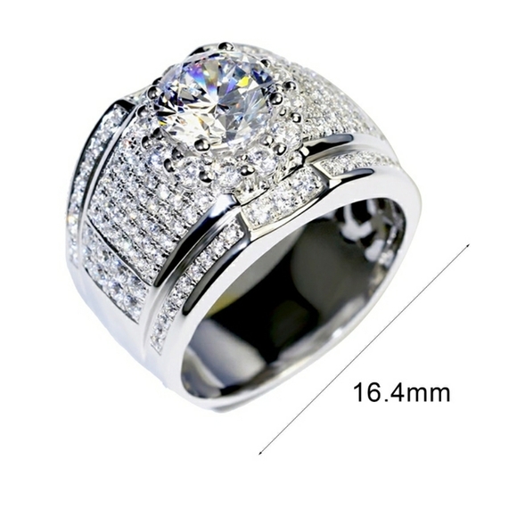 FIRM🆕️2ct Lab Created/Simulated Diamonds 925 Sterling Silver Ring - Picture 9 of 10